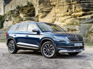 Materiālie auto paklājiņi SKODA KODIAQ 3. rinda 2016>